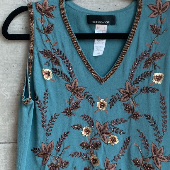 Vintage 90s embroidered tank top - Picture 2 of 4